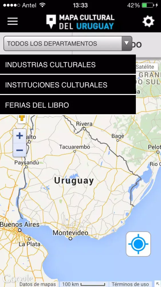 Ảnh chụp màn hình của Mapa Cultural del Uruguay