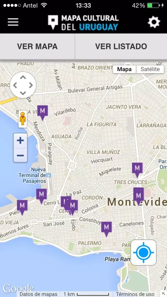 Ảnh chụp màn hình của Mapa Cultural del Uruguay