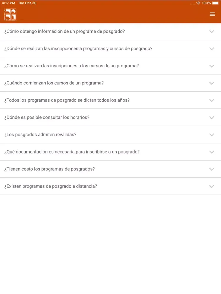 FING Posgrado iPad  سکرین شاٹس