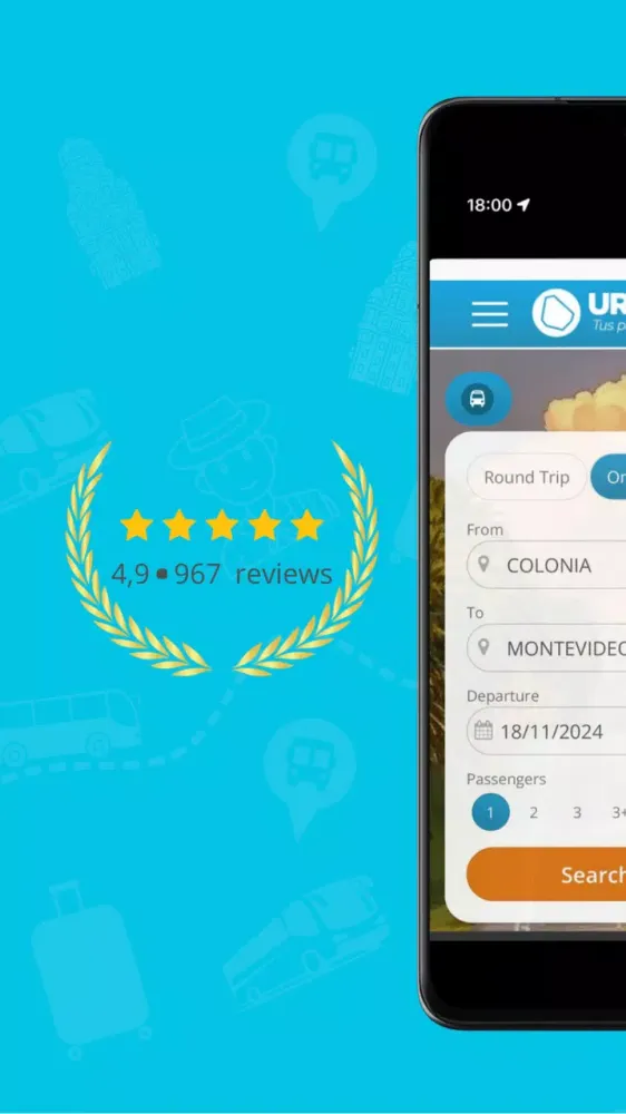 Tangkapan layar URUBUS Tickets online Uruguay