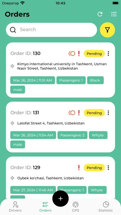 Tangkapan layar A-ride Admin