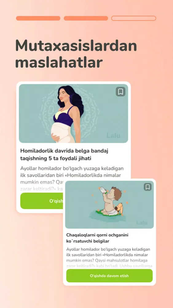 صور Lalu - Homiladorlik maktabi