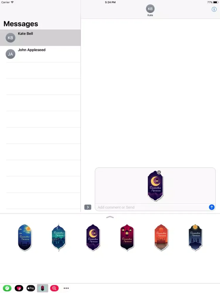 Ramadan Kareem Stickers iPad  Screenshots