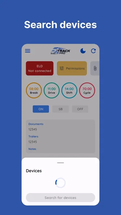 TRACKPRO ELD スクリーンショット