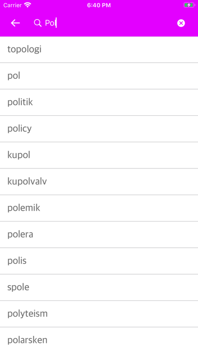 Arabic Swedish Dictionary Screenshots