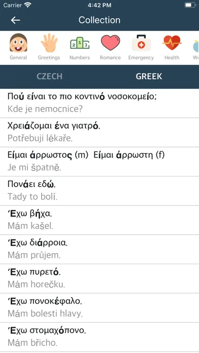 Скриншоты Czech Greek Dictionary