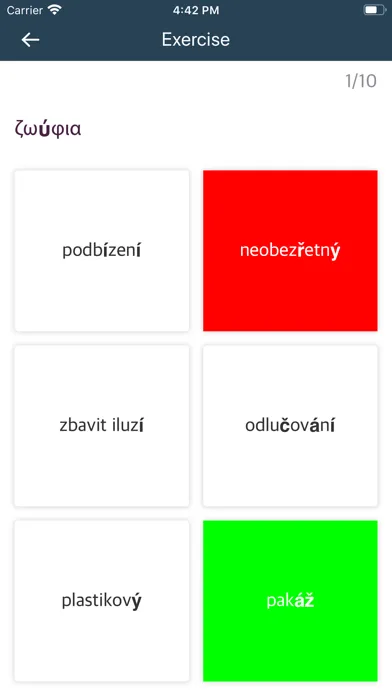 Скриншоты Czech Greek Dictionary