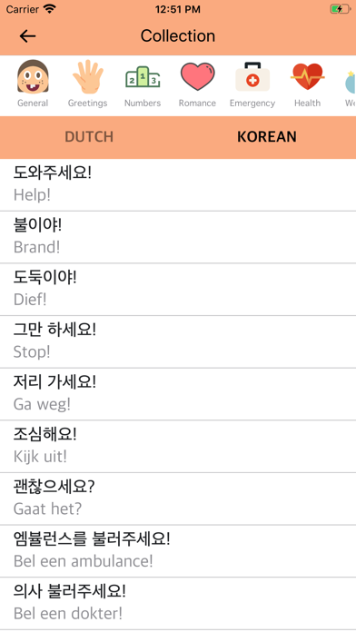 Zrzuty ekranu Dutch Korean Dictionary