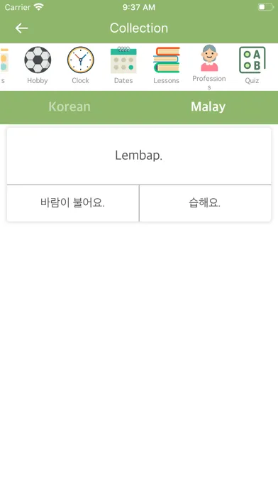 Screenshot di Korean-Malay Dictionary