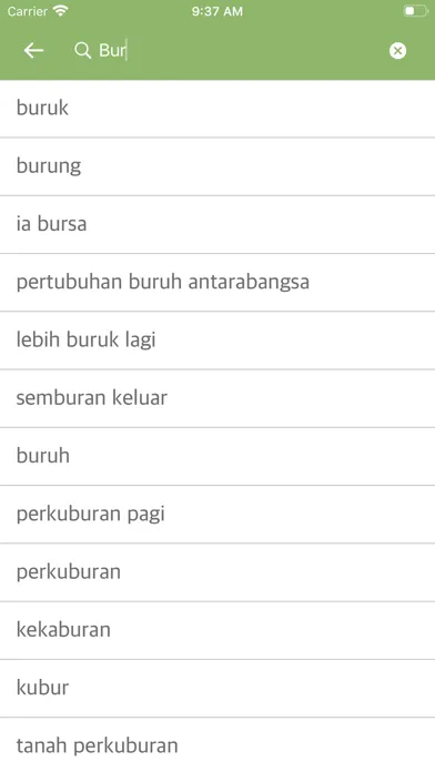 Screenshot di Korean-Malay Dictionary