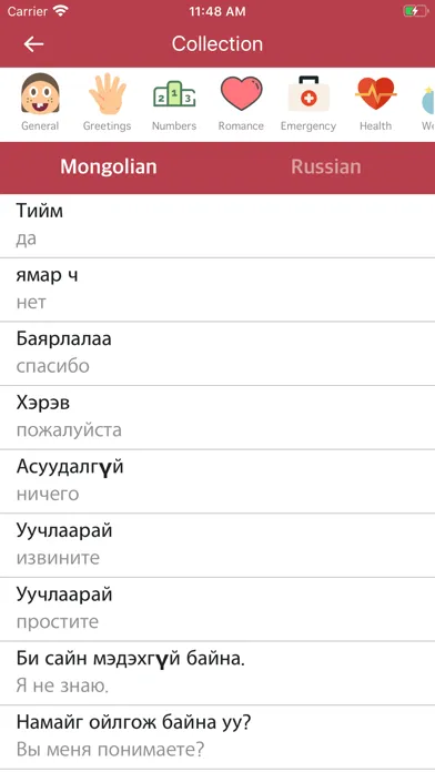 Mongolian-Russian Dictionary Screenshots