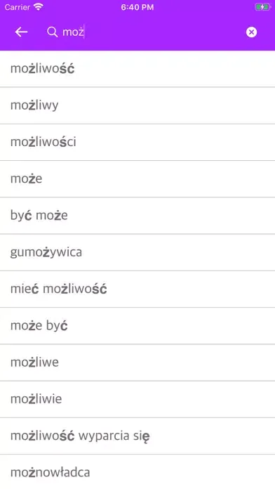 Polish Romanian Dictionary Screenshots