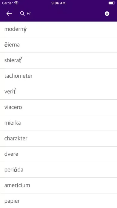 Slovak Czech Dictionary Screenshots