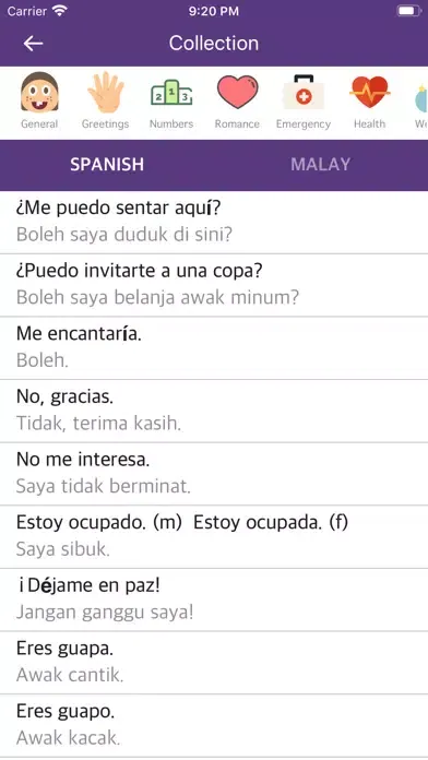 Spanish-Malay Dictionary應用截圖