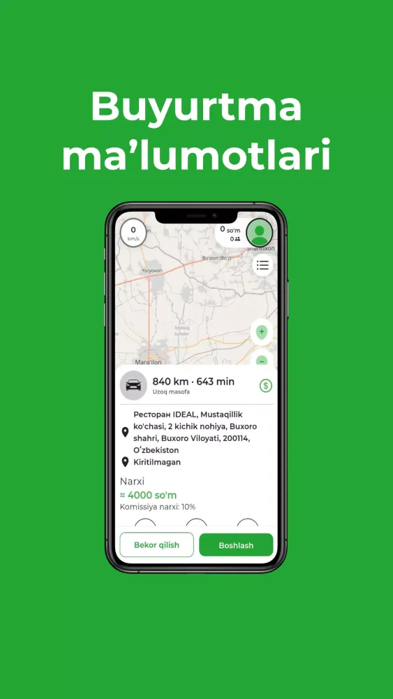 Скриншоты Eco Taxi | Haydovchi ilovasi