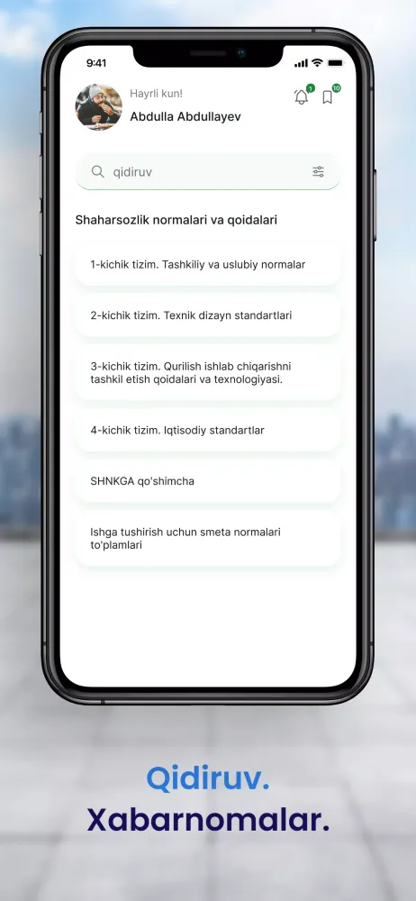 ภาพหน้าจอของ Shaharsozlik normalari