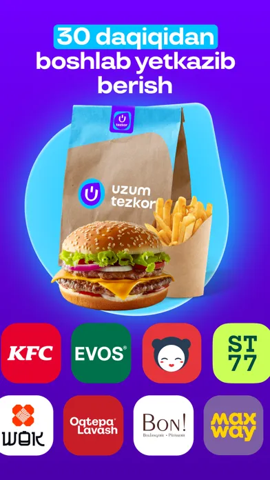 Tangkapan layar Uzum Tezkor: Ovqat
