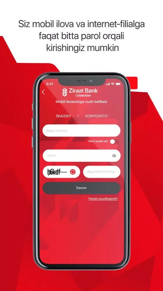 Ziraat Mobile Uzbekistan سکرین شاٹس