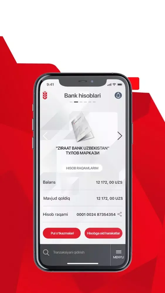 Ziraat Mobile Uzbekistan سکرین شاٹس