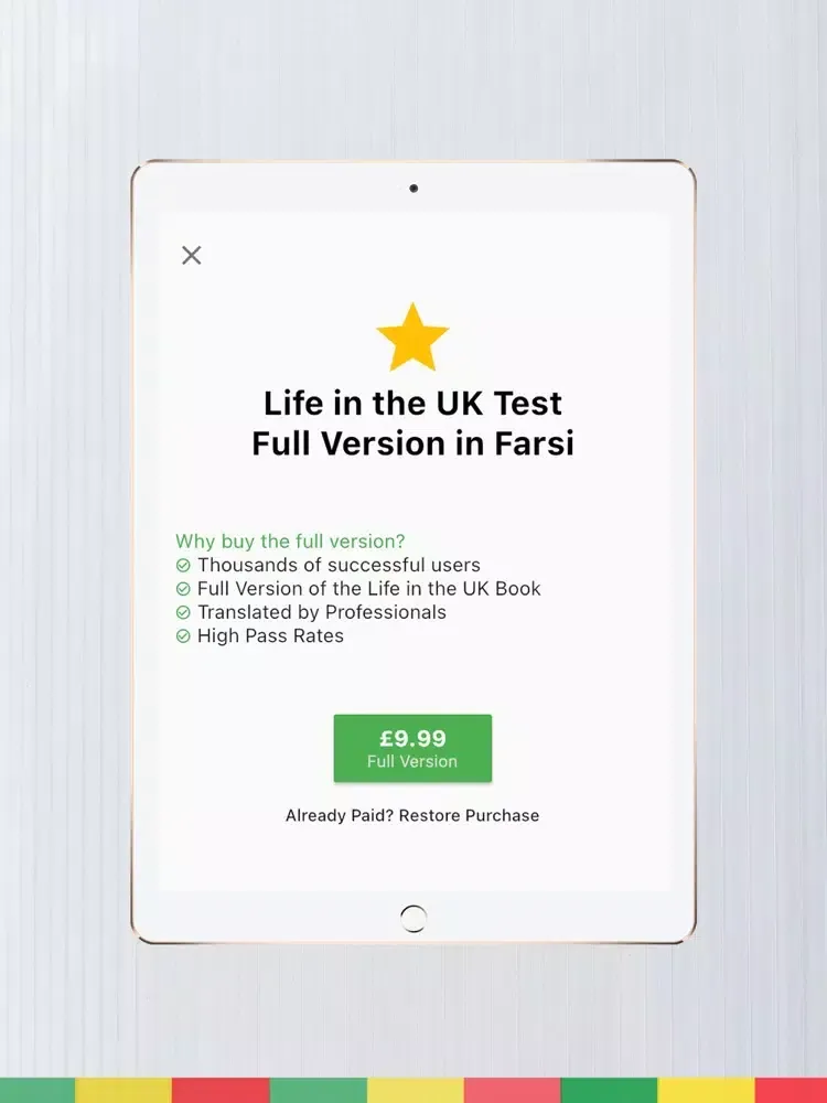 Capturas de pantalla de Farsi - Life in the UK Test iPad 