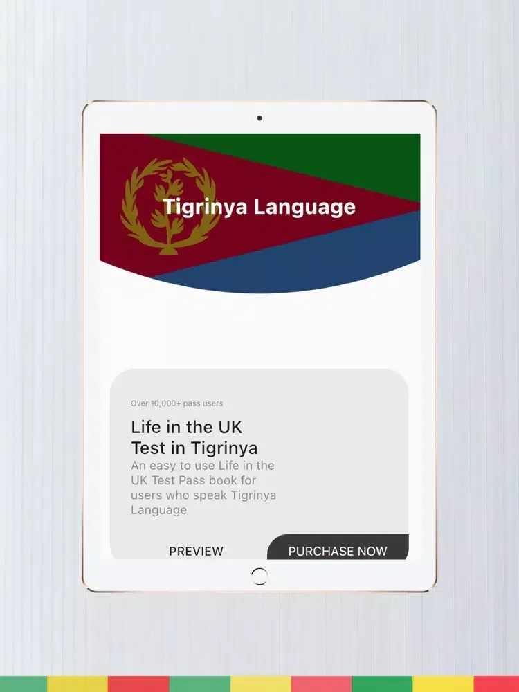 Capturas de pantalla de Tigrinya - Life in the UK Test iPad 