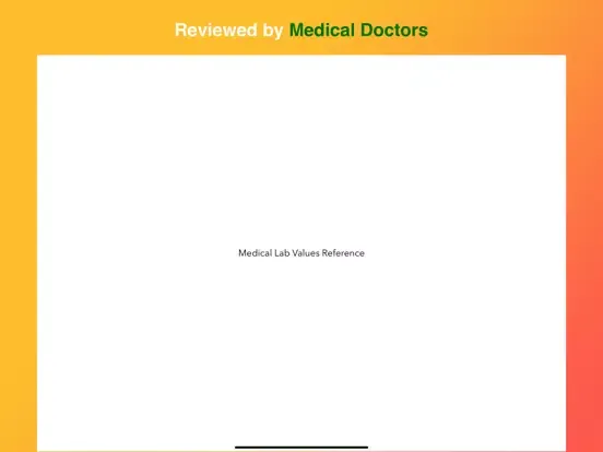 تصاویر Medical Lab Values Reference iPad 