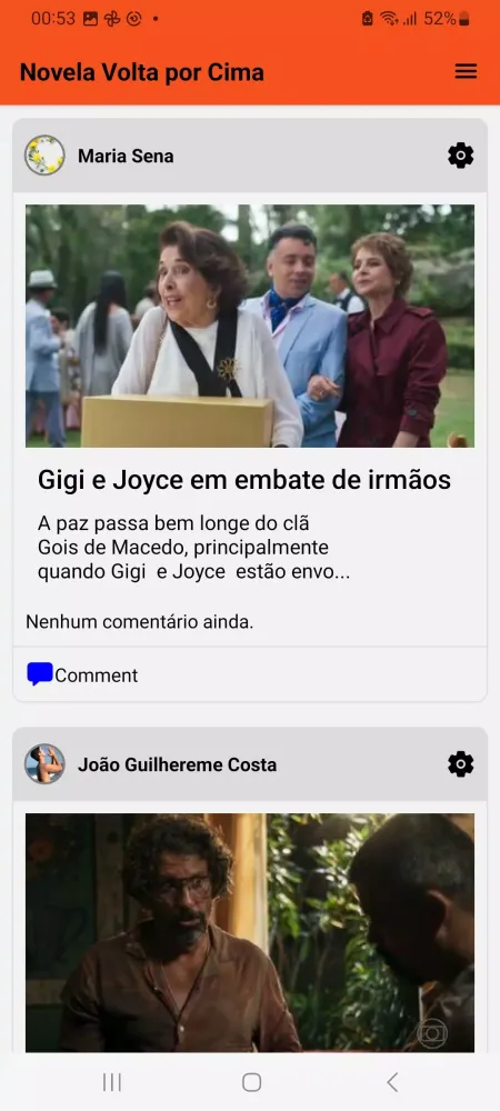 Tangkapan layar Novela Volta por Cima