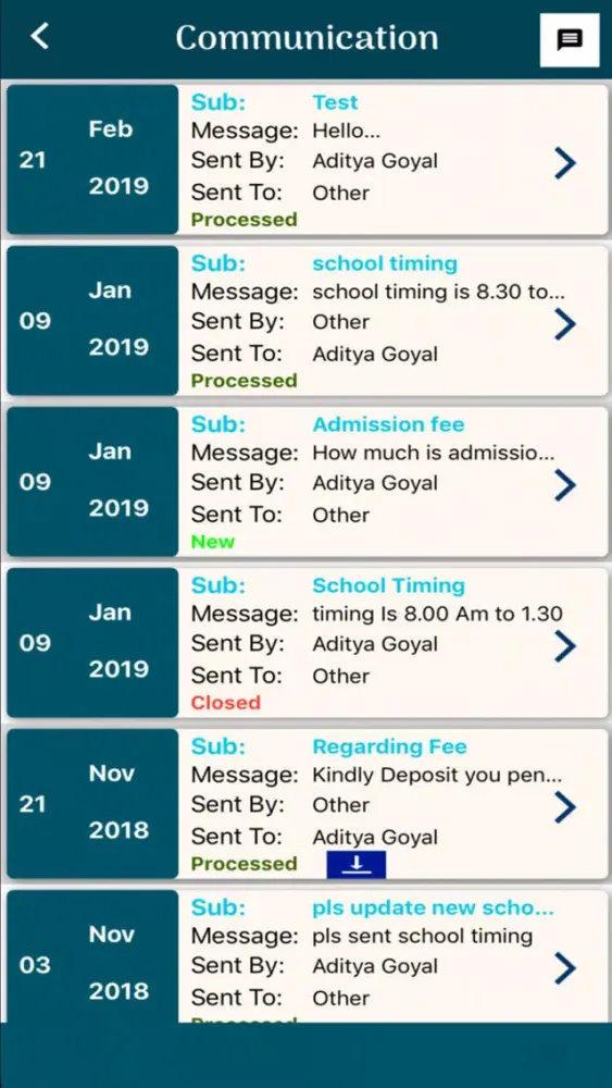 GD Goenka Rohini Parent App Screenshots