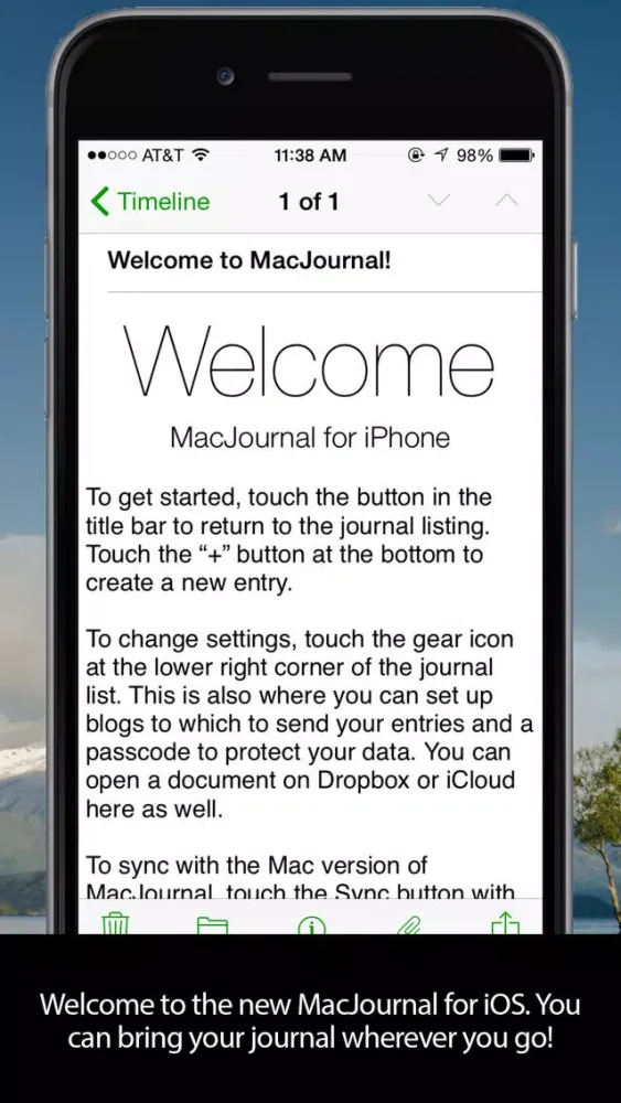 MacJournal for iPhone Screenshots