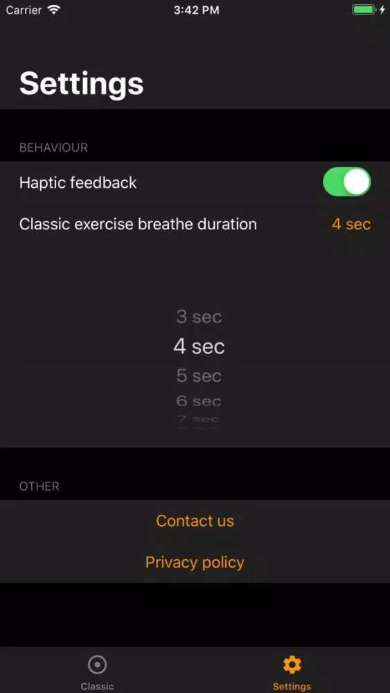 Ảnh chụp màn hình của Breathe+ Breathing made simple