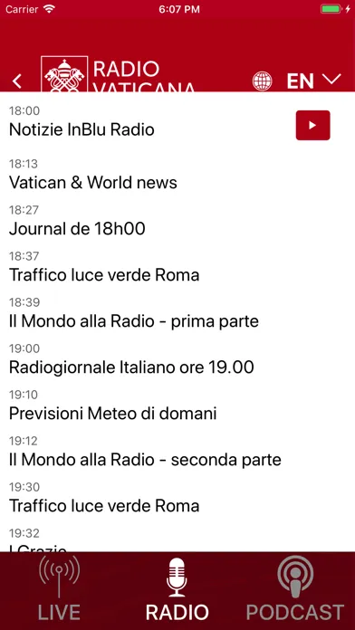 Radio Vaticana سکرین شاٹس