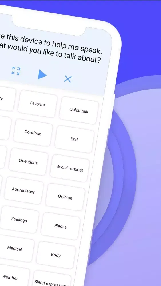 Type and speak: Text-based AAC Screenshots