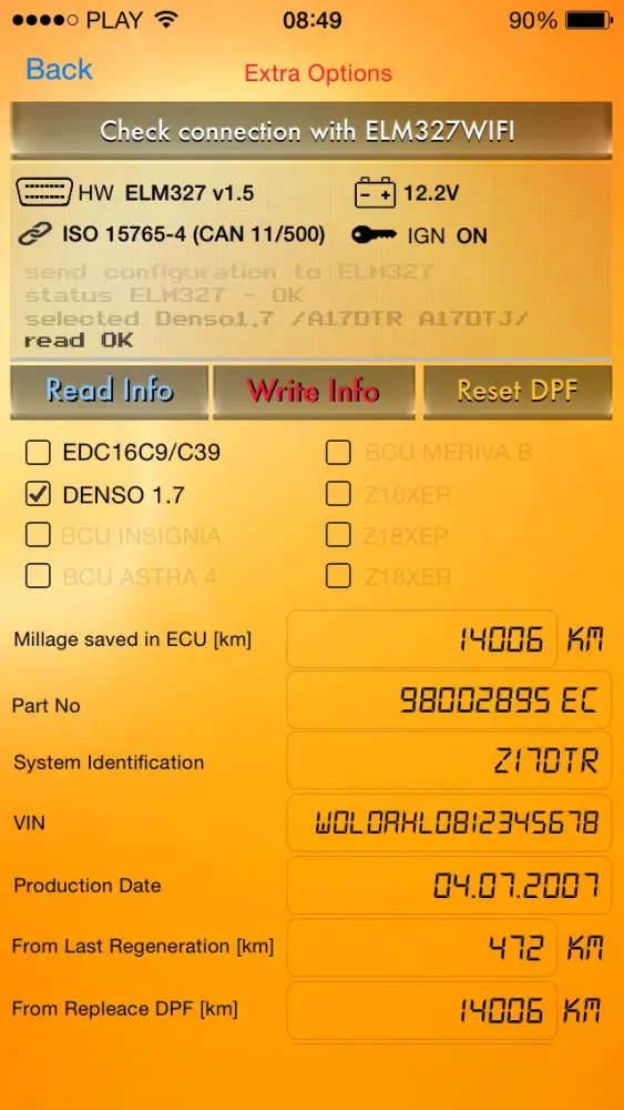 OpELM327 স্ক্রিনশট
