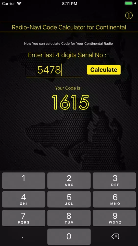 Conti Code Calculator Screenshots