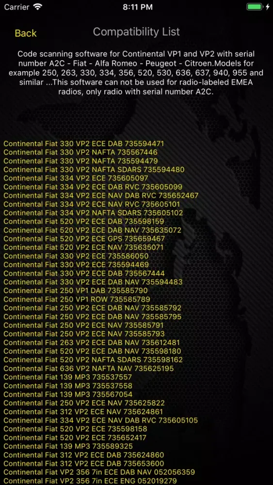 Conti Code Calculator Screenshots