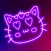 Neon Kitty Glowing Stickers