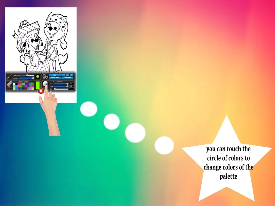 Capturas de tela do Puppies Paw Coloring Book iPad 