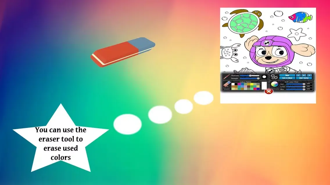 Capturas de tela do Puppies Paw Coloring Book
