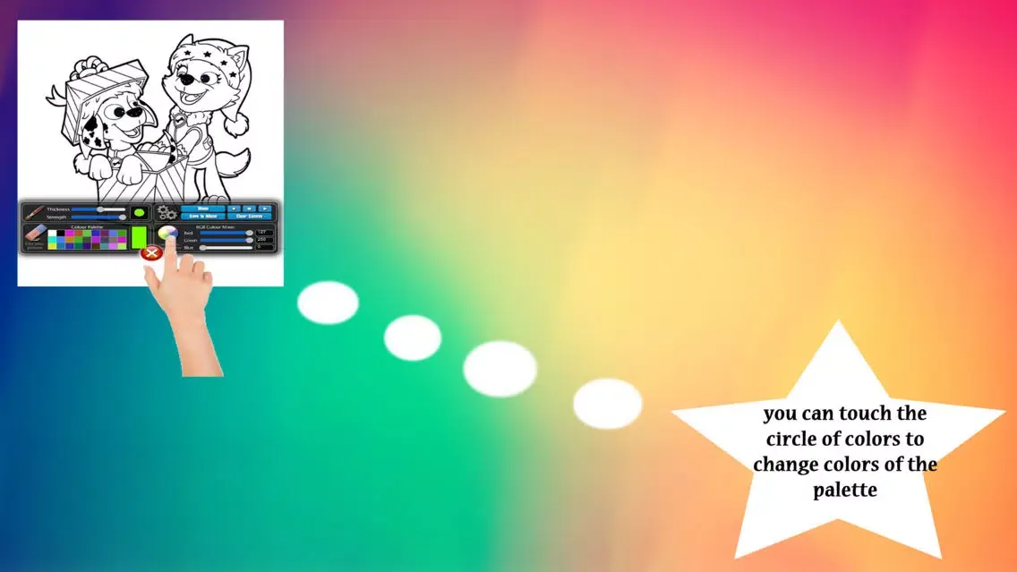 Capturas de tela do Puppies Paw Coloring Book