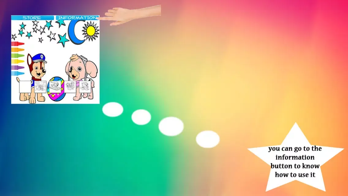 Capturas de tela do Puppies Paw Coloring Book