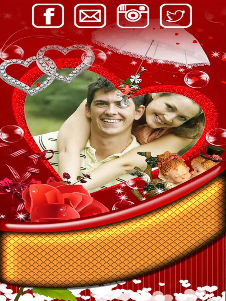 Valentine Photo Collage Frames iPad  스크린샷
