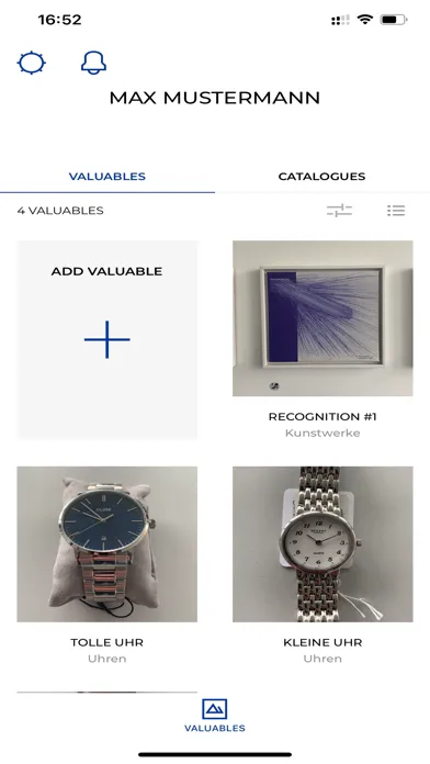 Zrzuty ekranu Valuables
