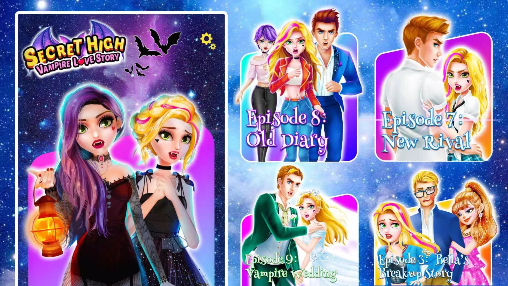 Captures d'écran de Vampire Games High School Love
