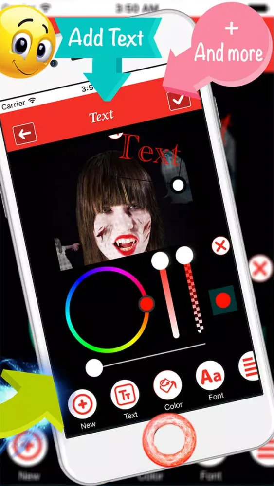 Tangkapan layar Vampire Photo Camera :