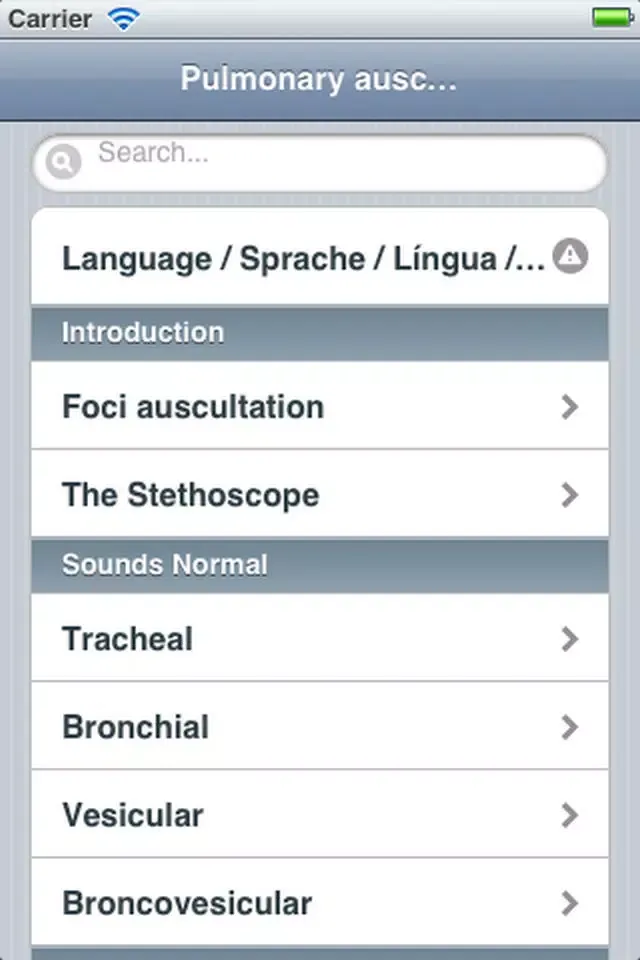 Pulmonary Auscultation Screenshots