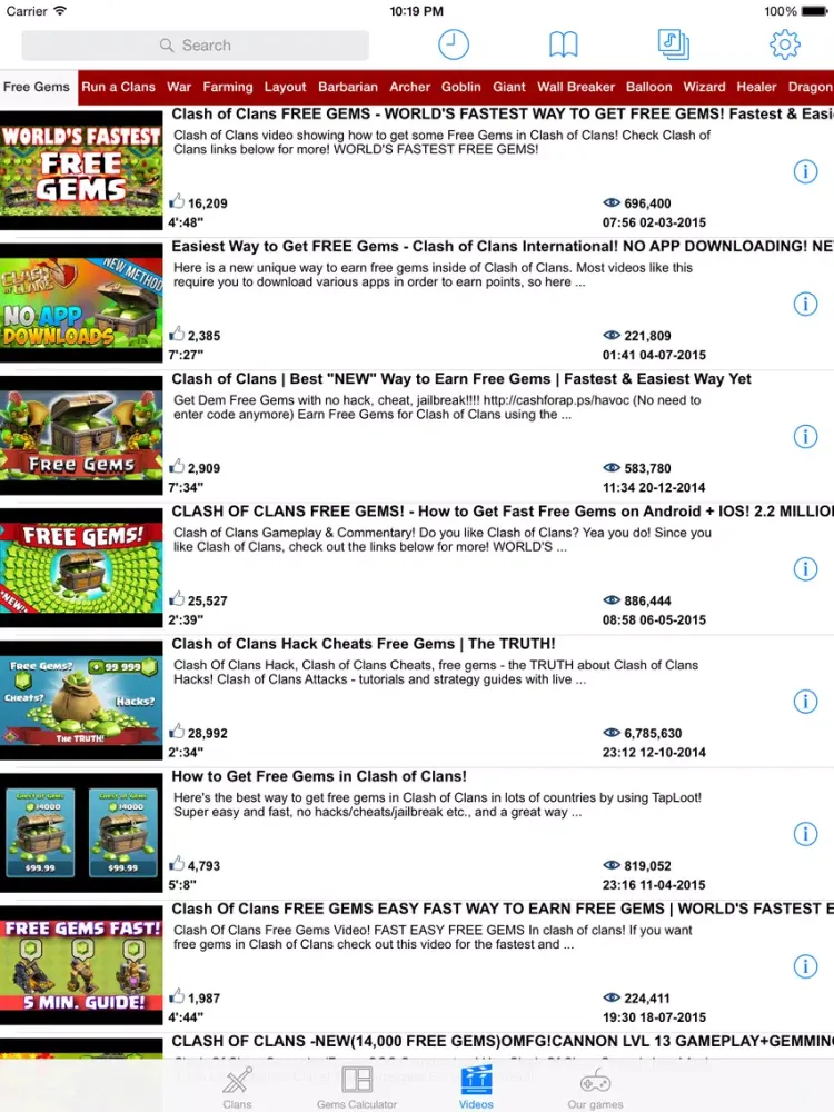 Free Gems Guide Calculator for Clash Of Clans - Coc & Xmod - No Hack iPad  Screenshots