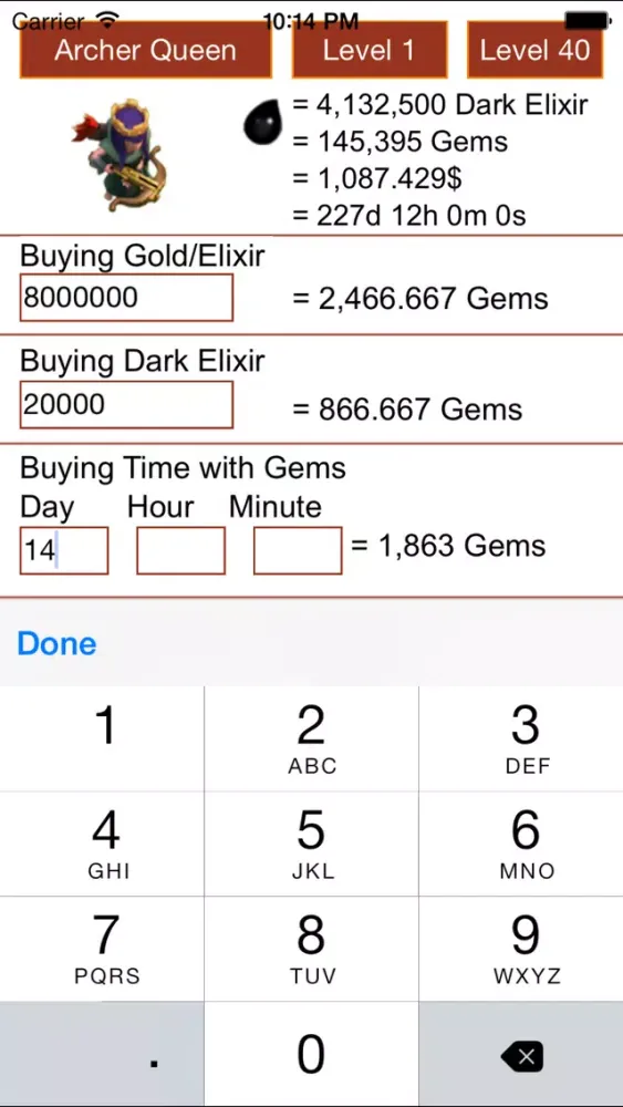 Free Gems Guide Calculator for Clash Of Clans - Coc & Xmod - No Hack Screenshots