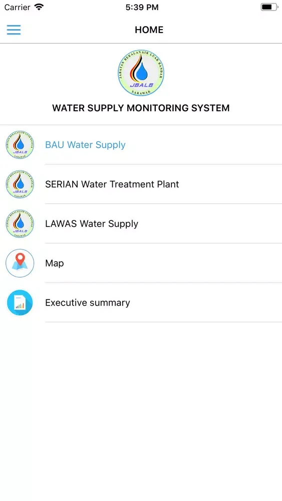Tangkapan layar IntelliWater