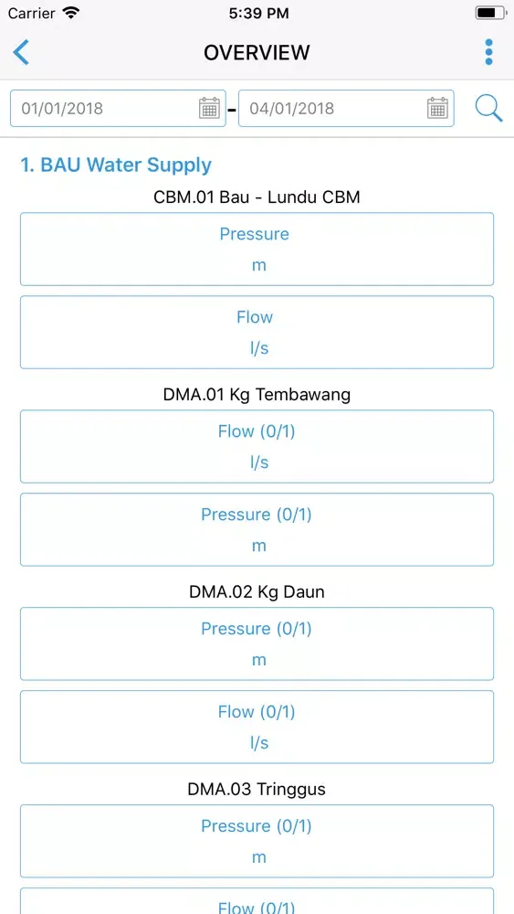 Tangkapan layar IntelliWater