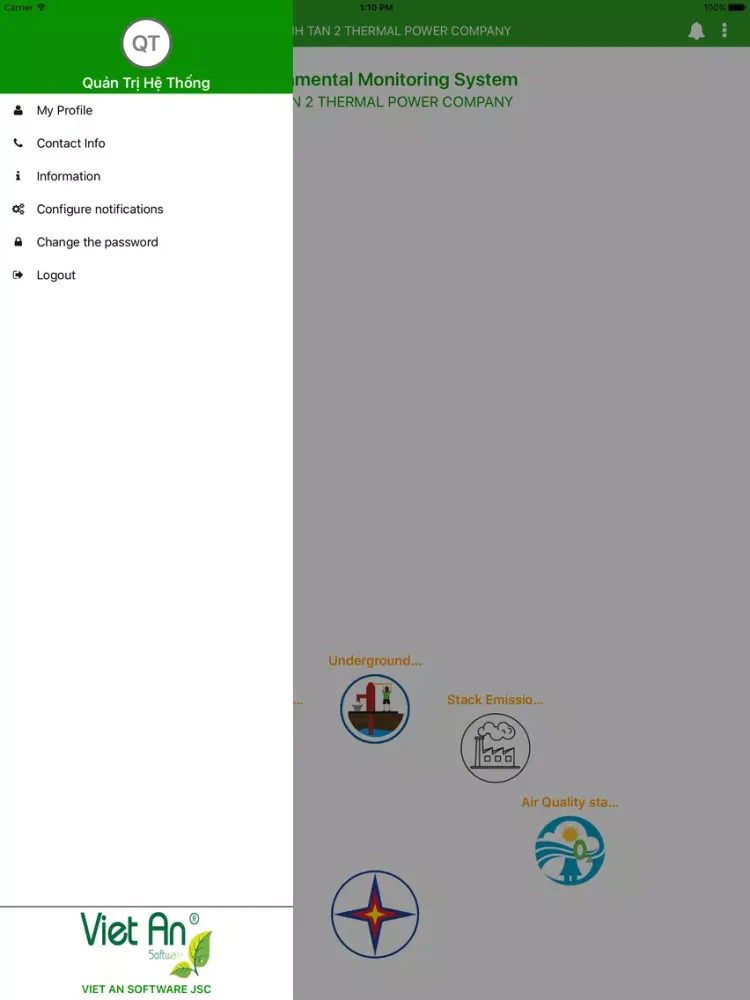 ภาพหน้าจอของ VT2TPC EMS iPad 